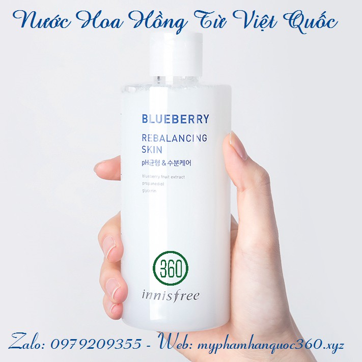 [mẫu mới] Nước Hoa Hồng Từ Việt Quất – Innisfree Blueberry Rebalancing Skin 320ml