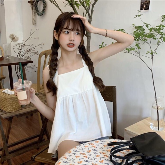 ( CÓ ẢNH THẬT ) ÁO HAI DÂY ĐŨI THẮT NƠ LƯNG 3 MÀU | BigBuy360 - bigbuy360.vn