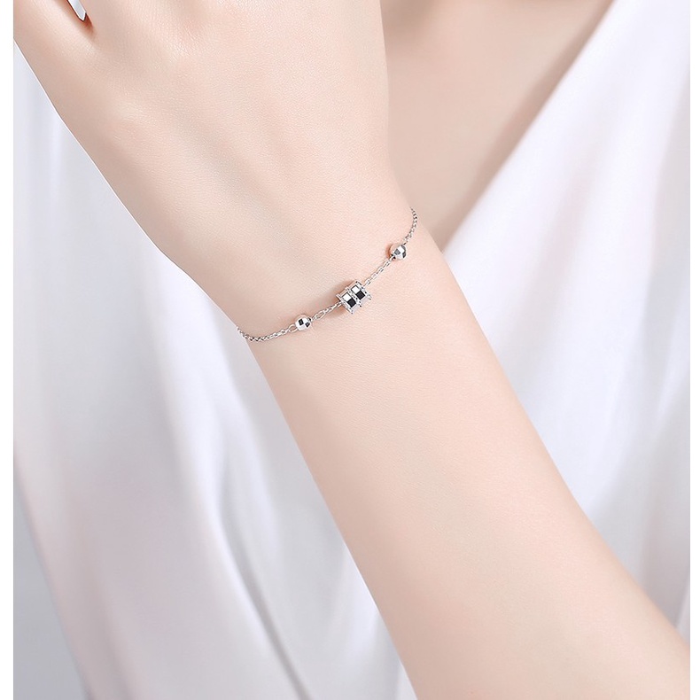 Vòng tay mạ bạc 925 cho nữ thảnh mảnh đẹp thời trang cao cấp trang sức CINLA VT018