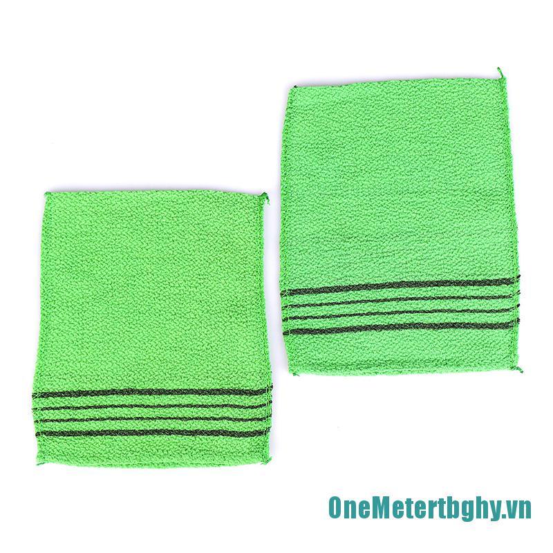 OneMetertbghy❀❀Double-sided Towel Exfoliating Bath Washcloth Body Scrub Shower Towel Portable