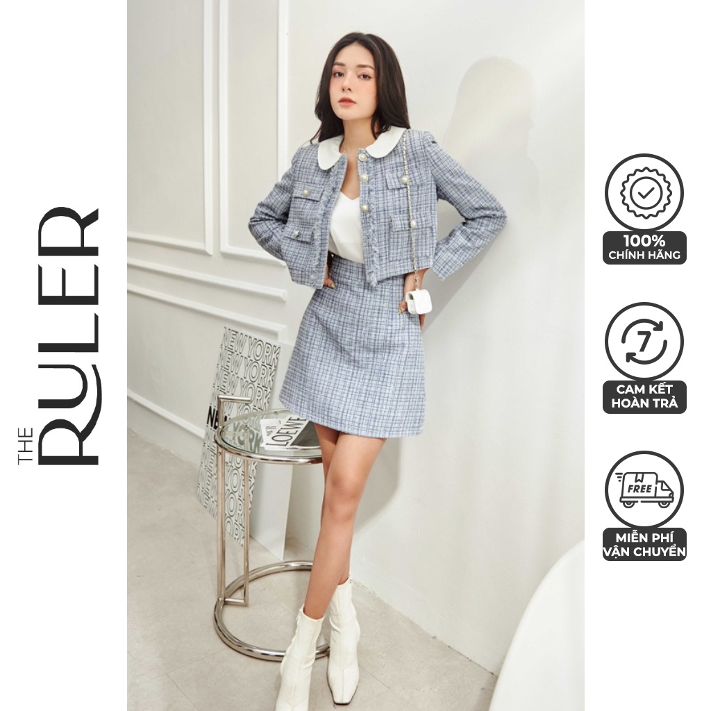 Áo khoác tweed The RULER dáng ngắn tiểu thư siêu xinh cho nàng