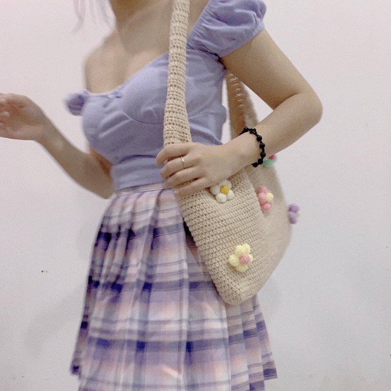 CROCHET TOTEBAG. TÚI LEN MÓC BASIC
