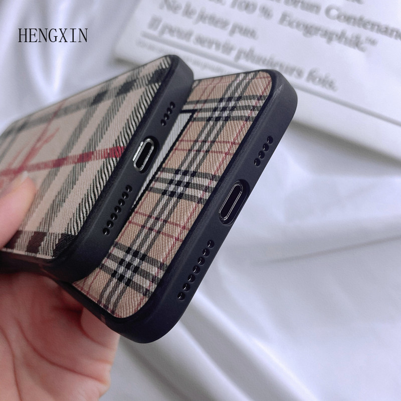Phù Hợp Ốp Điện Thoại Silicon Mềm Kết Cấu Da Cao Cấp Phong Cách Âu Mỹ Cho Iphone 12 15 14 13 12 11 pro max