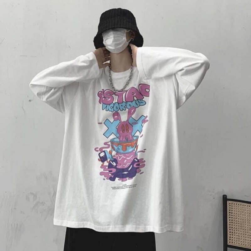 Áo LongTee OverSize Thỏ Ảnh Thật