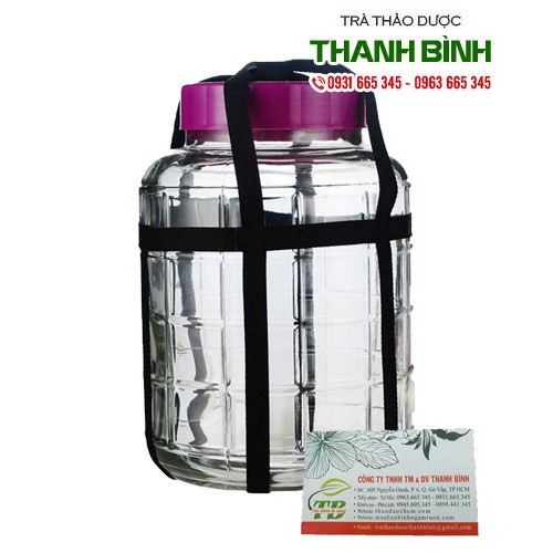 Combo 2 Bình Caro Nắp Nhựa Có Dây Đai 35 Lít - Hũ Ngâm Sâm 35 Lít