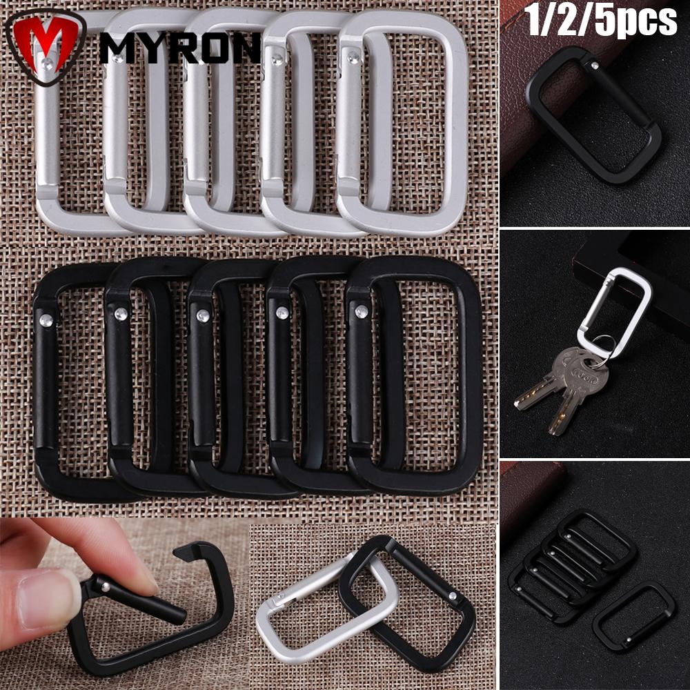 Set 1 / 2 / 5 móc khóa leo núi đa năng bằng hợp kim nhôm chất lượng cao