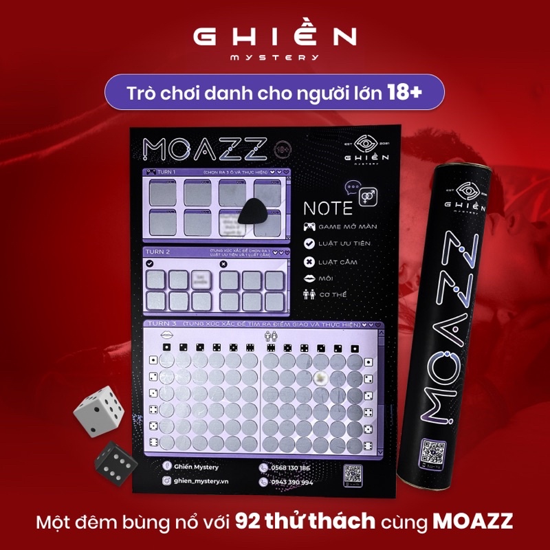 Bảng game "MOAZZ" - Drinking game dành cho cặp đôi siêu hot, đưa mối quan hệ lên một tầm cao mới | Ghiền Mystery