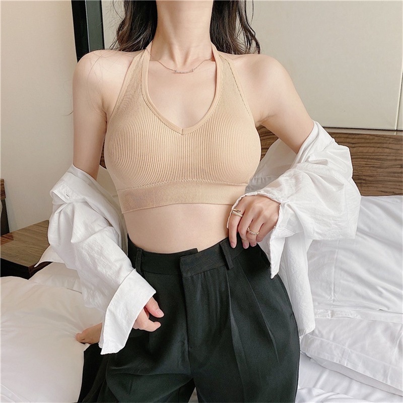 Áo Ngực Thể Thao Mềm Mại / Áo Ngực Thể Thao Không Gọng Không Đường May Có Mút Nâng Ngực / Lưng Đẹp Quyến Rũ Dành Cho Nữ