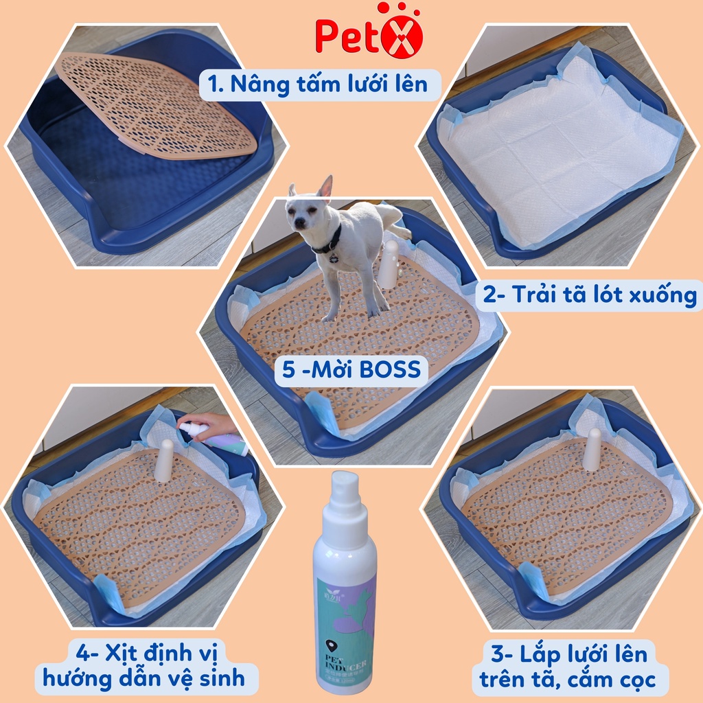 Tã lót, Miếng lót cho chó mèo đi vệ sinh vào khay, chuồng bằng giấy siêu thấm hút - BomPet