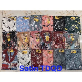 Đồ bộ mặc nhà - pijama satin tay dài quần dài
