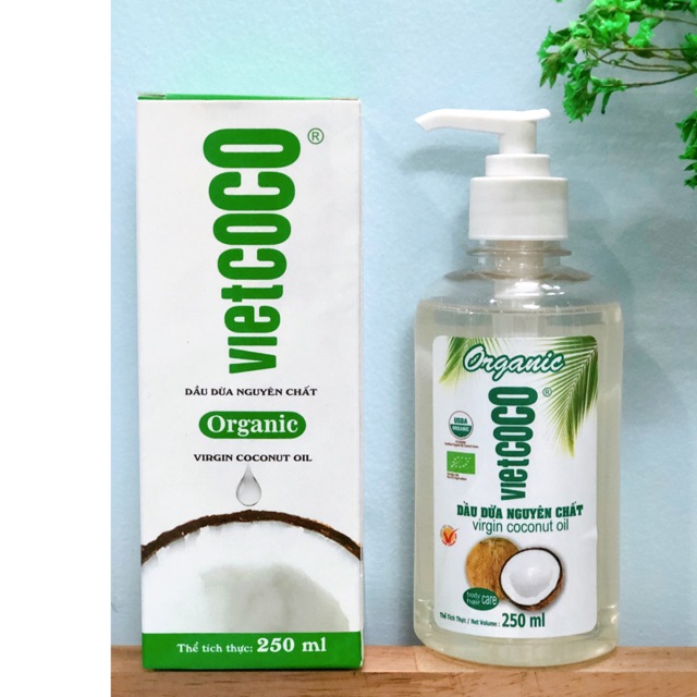 Dầu dừa hữu cơ Vietcoco 250ml có vòi