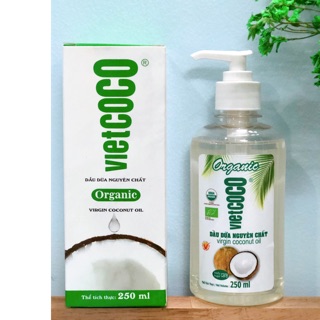 Dầu dừa hữu cơ Vietcoco 250ml có vòi