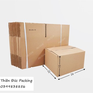 COMBO 20 thùng carton 24x22x15 đóng hàng cứng cáp