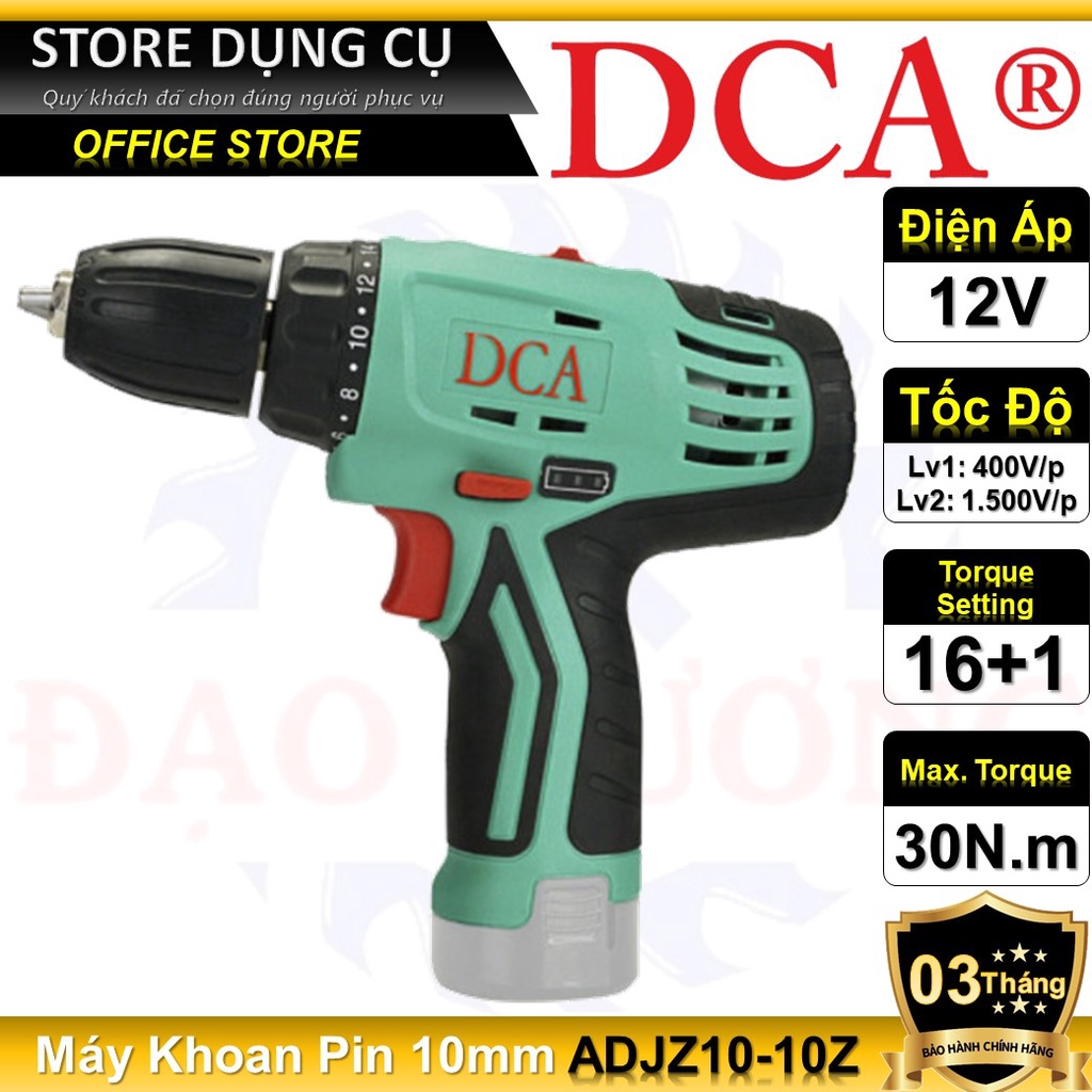 12V Thân máy khoan dùng pin DCA ADJZ10-10Z