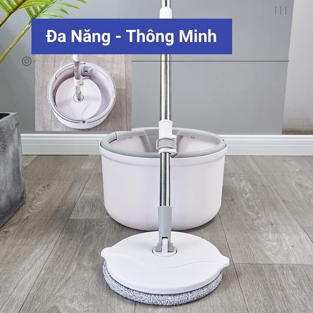 Bộ lau nhà tách nước bẩn thông minh 360 độ, bộ cây lau nhà tách nước bẩn nước thải