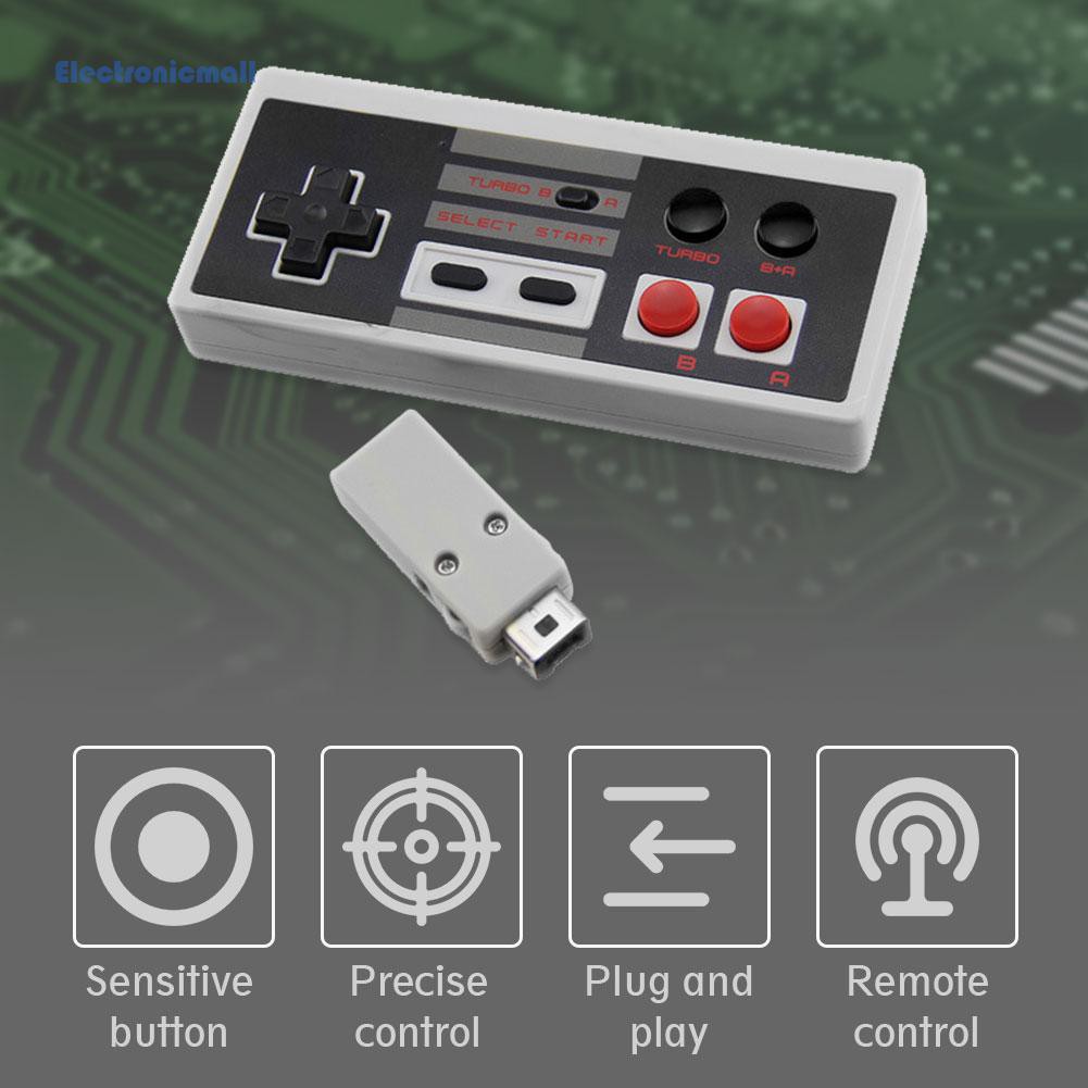 ElectronicMall01 2.4GHz Game Console Wireless Controller Joystick Gamepad for Nintend Entertainment System NES Mini