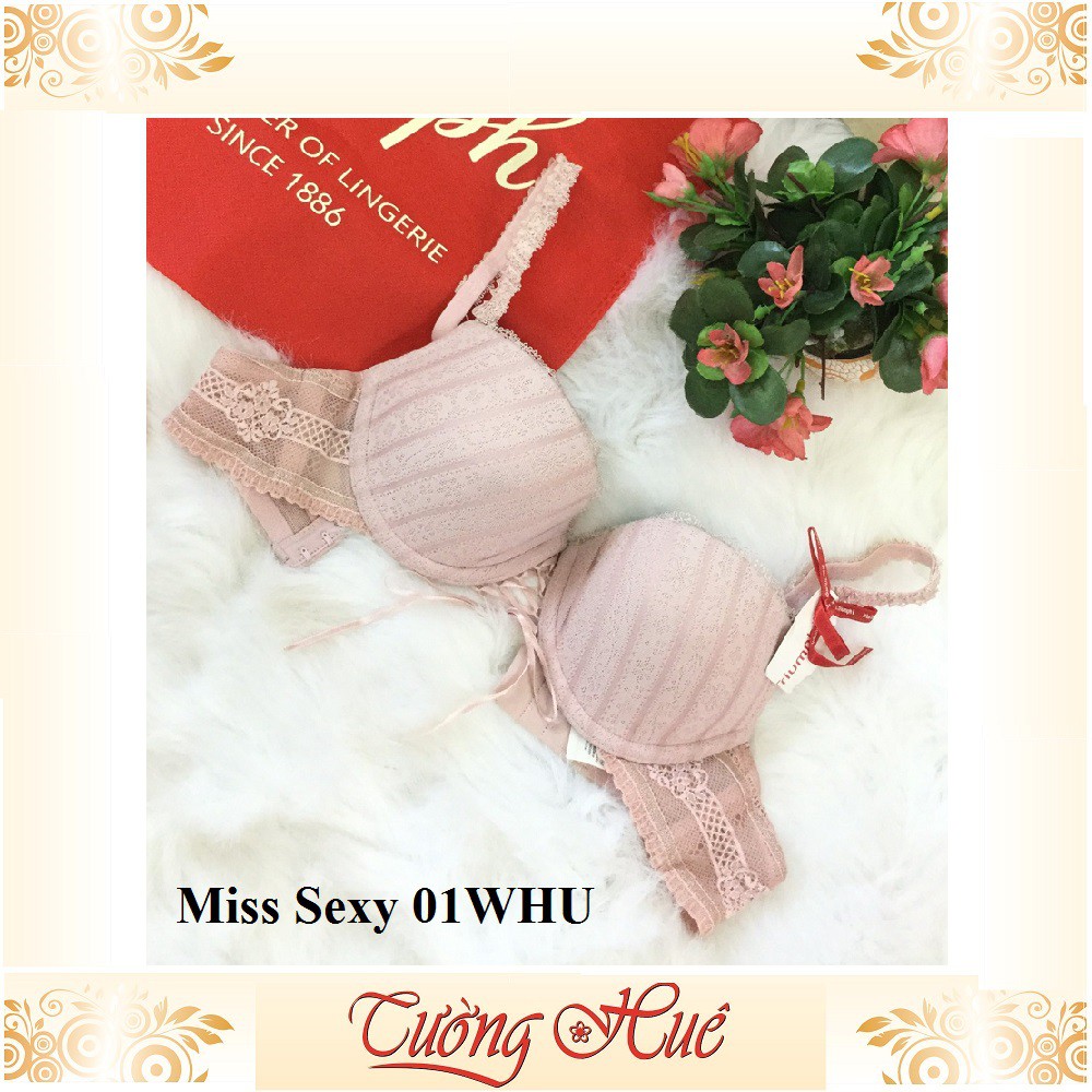 SALE SALE SALE - Áo lót nữ Triumph Miss Sexy 01 WHU cúp bầu ngang lưng ren.