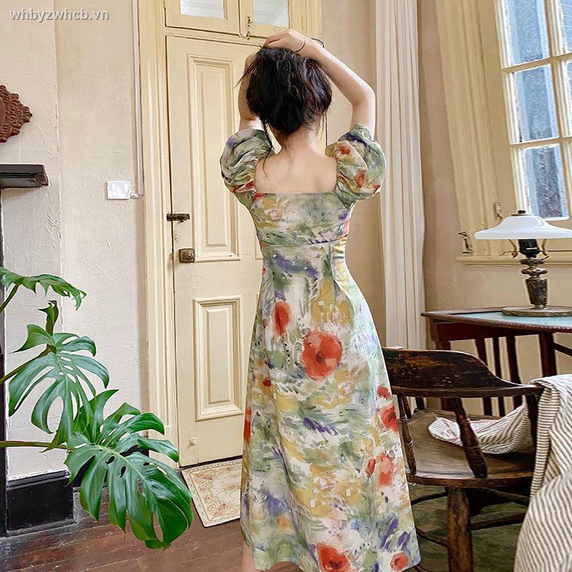 Đầm Dài Tay In Họa Tiết Tranh Sơn Dầu Cổ Điển Cho Nữ 2021 (9 Ngày) | BigBuy360 - bigbuy360.vn