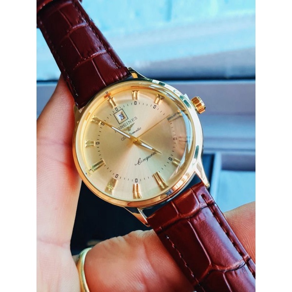 Đồng hồ nam Longines dây da lịch lãm sang trọng