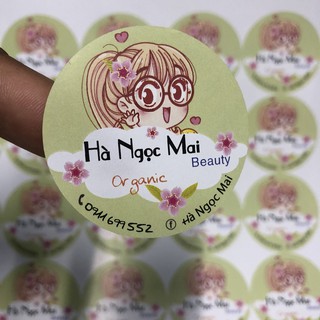 500Tem nhãn decal nhữa sữa 3x3cm  giá siêu rẻ