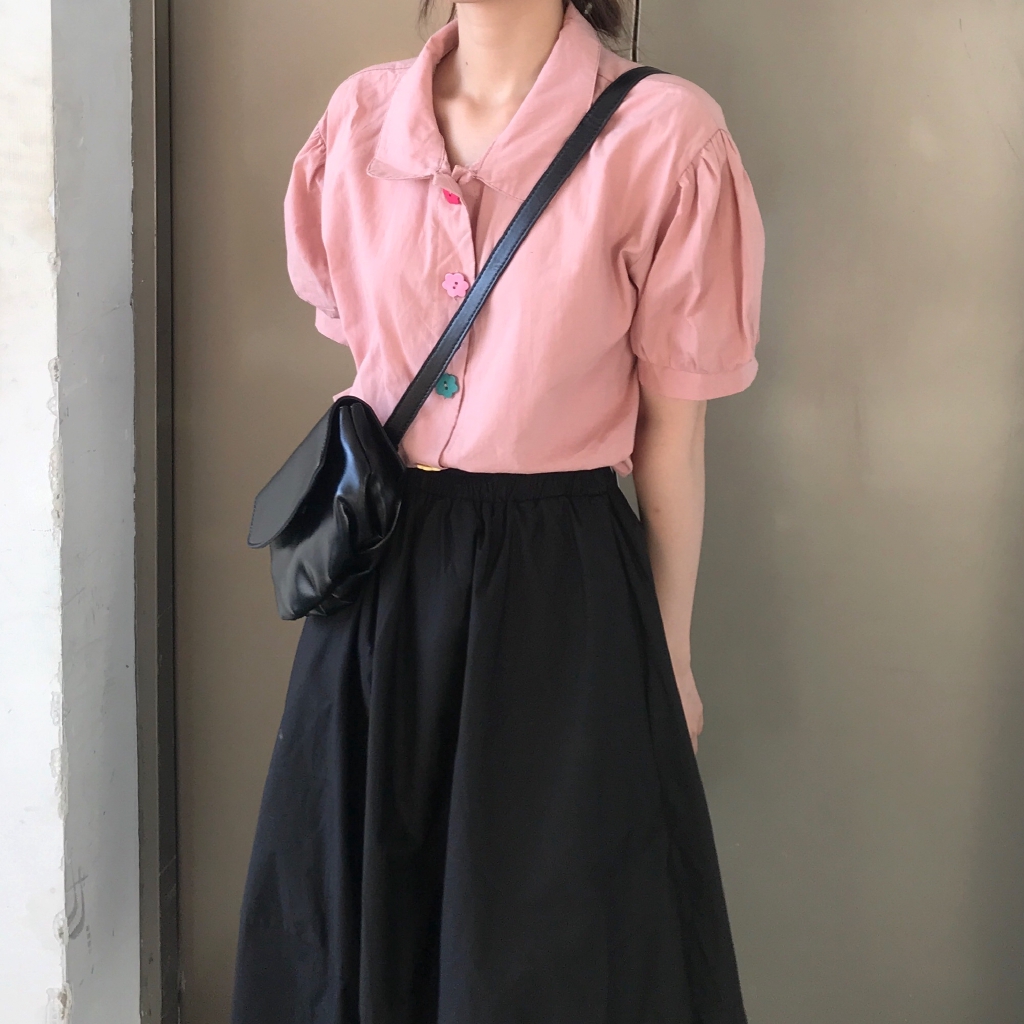 Áo Thun Tay Ngắn Màu Hồng Xinh Xắn Cho Nữ | BigBuy360 - bigbuy360.vn