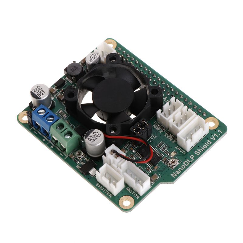 Bảng Mạch Mở Rộng NanoDLP Shield V1.1 + Công Tắc Giới Hạn + Tản Nhiệt Cho Raspberry Pi 3B