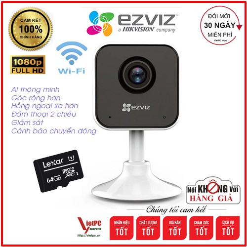 [TỔNG HỢP CÁC MẪU] Camera Wifi EZVIZ C1C, C1C-B, C1HC FullHD 2Mpx - Góc siêu rộng, Hồng ngoại, Phát hiện chuyển động