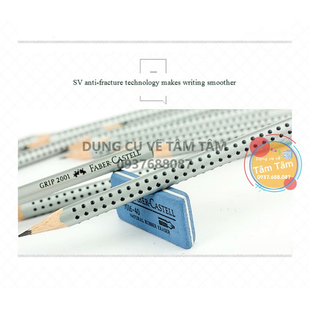 [ TÂM TÂM ]-Bút chì graphite Grip 2001 FABER CASTELL 2B-