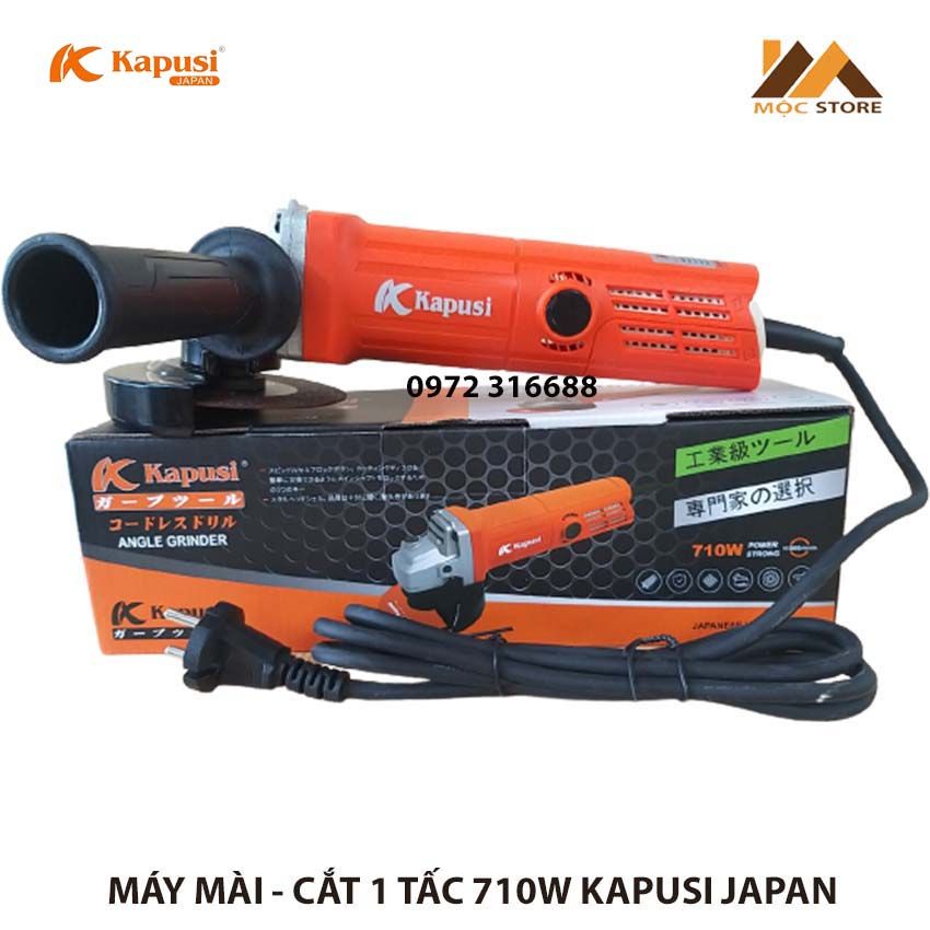 MÁY MÀI MÁY CẮT ĐA NĂNG KAPUSI JAPAN, MÁY MÀI GÓC CẦM TAY 1 TẤC, CÔNG SUẤT 710W