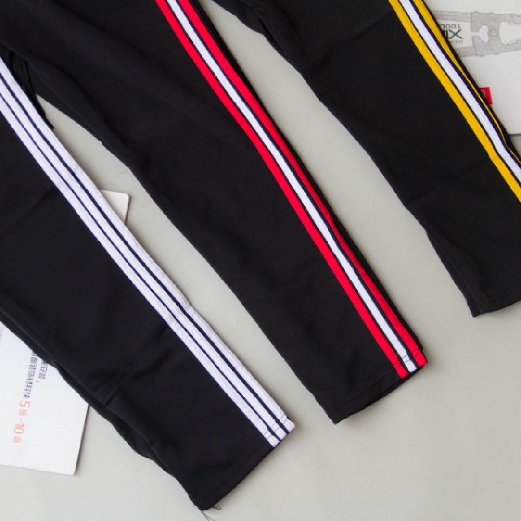 Quần thể thao 3 sọc vàng trắng phong cách unisex ( Gin store )