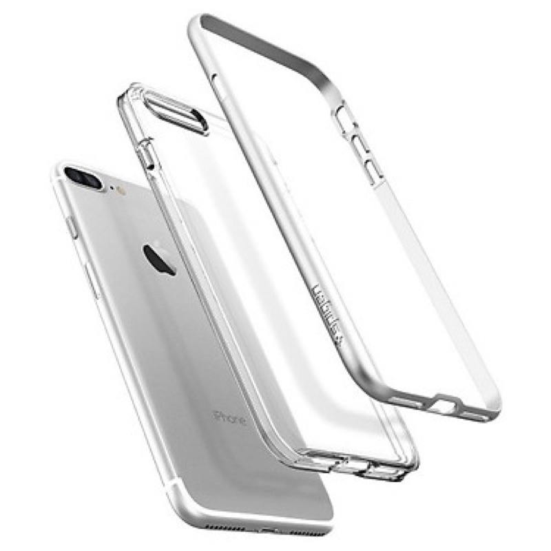 Ốp Iphone 7/8 Plus Spigen Neo Hybrid Crystal - Hàng chính hãng - Bạc -New