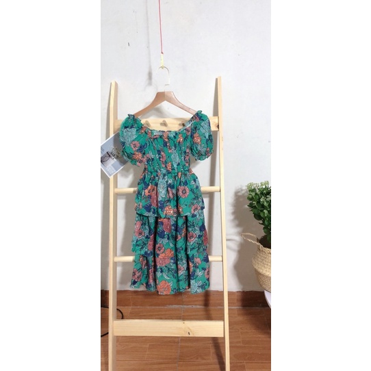 Váy hoa bèo dáng xoè nhún ngực