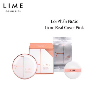 Lõi phấn nước kiềm dầu lime real cover pink cushion refil spf50+ pa+++ 20g #tone 25