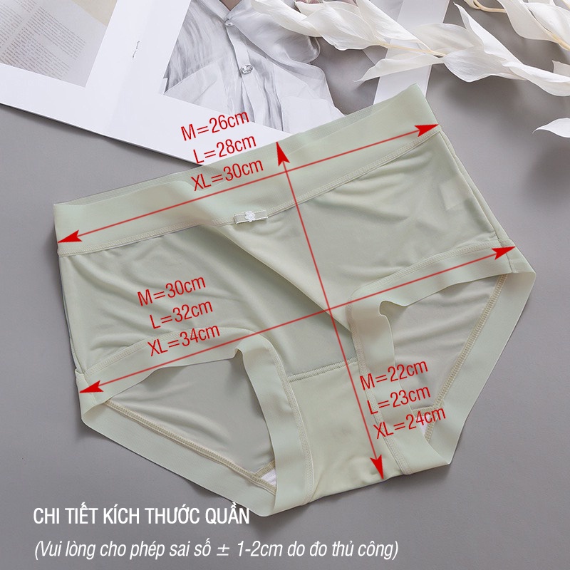 Quần lót nữ - Quần chip nữ chất lụa băng mềm mịn có bigsize siêu co giãn FLQ176