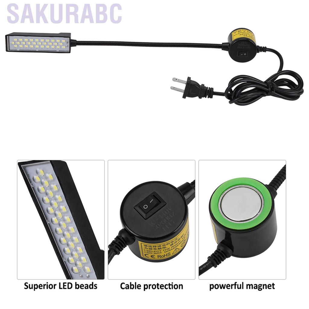 Đèn 30 bóng LED từ tính cho máy may có đế nam châm sử dụng tiện lợi