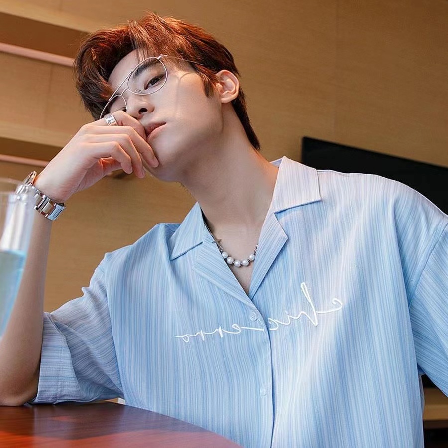 Áo sơ mi ngắn tay dáng rộng hoa văn kẻ sọc phong cách hàn quốc thời trang dành cho nam  thời trang nam áo dài tay unisex from rộng fashion  áo sơ mi nam dài tay retro tình nhân