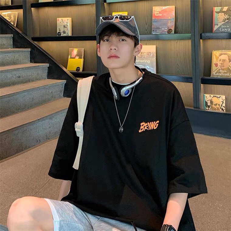 Áo thun tay lỡ.Hình Bring. CoolZ phông Unisex nam nữ Cotton oversize form rộng phong cách Hiphop CZ063 | BigBuy360 - bigbuy360.vn