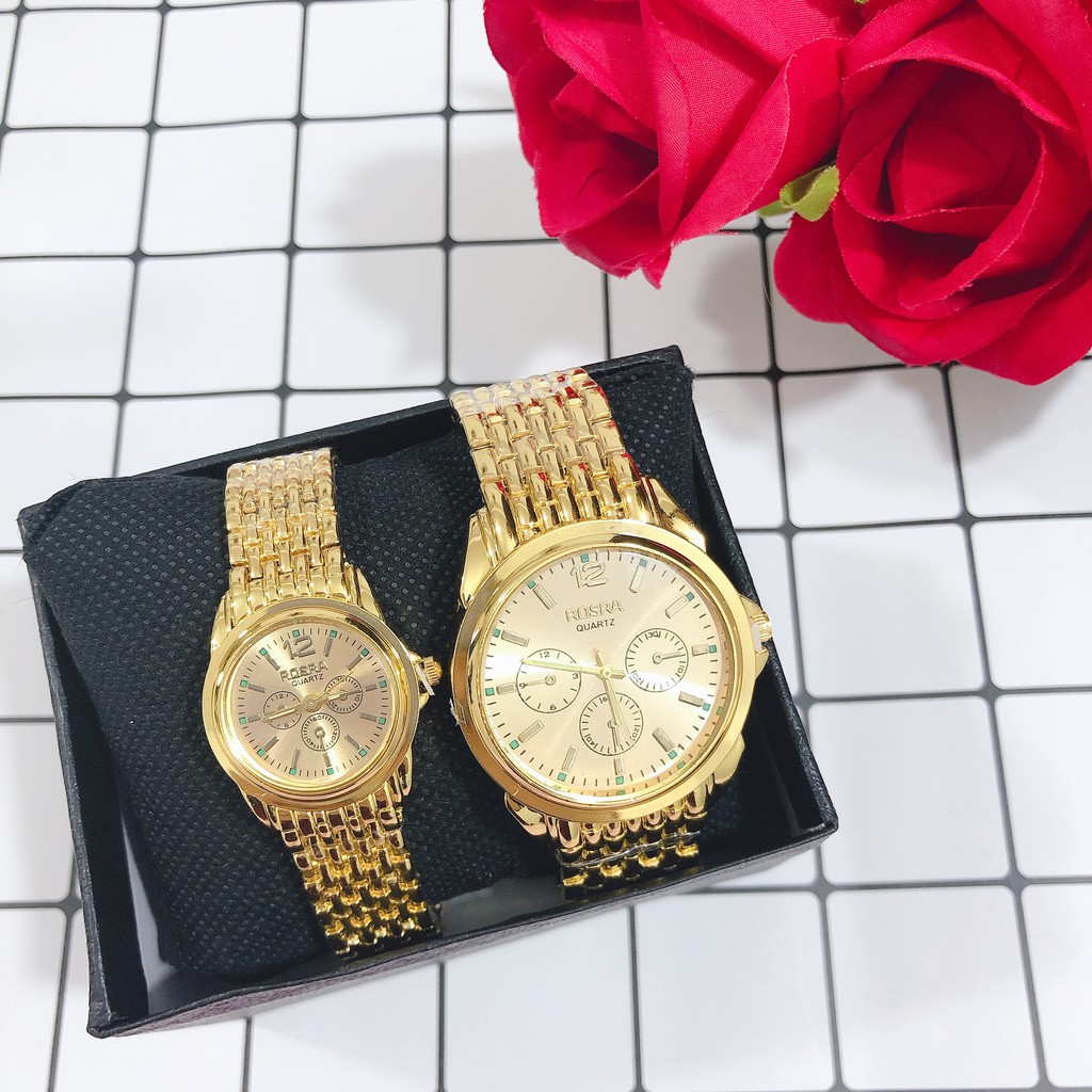 Đồng hồ đôi Dotime thời trang nam nữ Rosra cực đẹp ZO59 | BigBuy360 - bigbuy360.vn