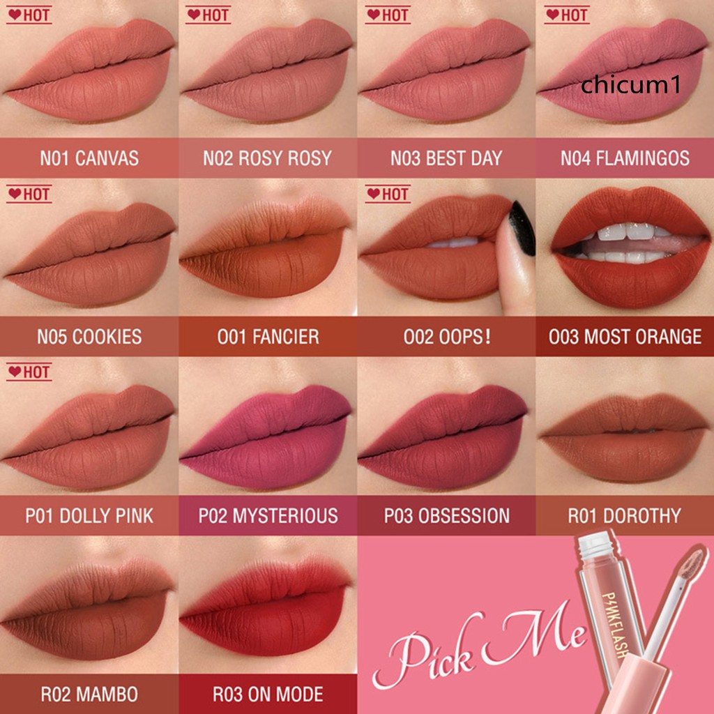 [Hàng mới về] Son môi dạng lỏng dưỡng ẩm màu sắc cuốn hút trang điểm lâu trôi thời trang
