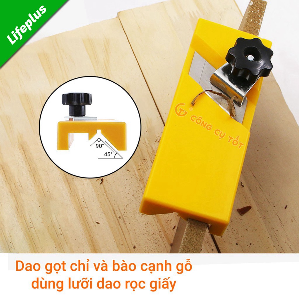 Dao gọt chỉ và bào cạnh gỗ kèm 20 lưỡi dự phòng