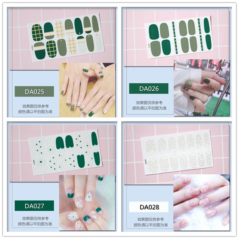 Bộ 14 sticker dán móng tay trang trí không thấm nước kiểu dáng thời trang | BigBuy360 - bigbuy360.vn