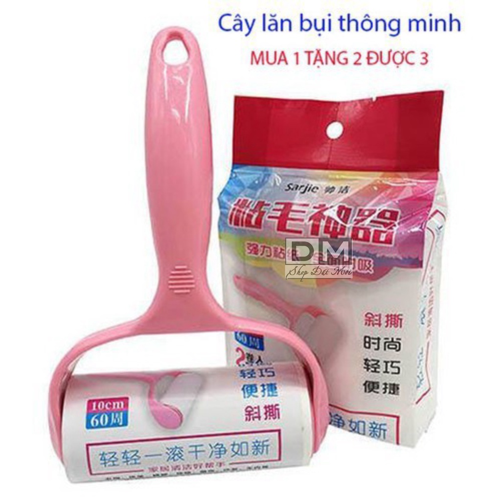 CÂY LĂN BỤI QUẦN ÁO KÈM 2 CUỘN GIẤY LĂN