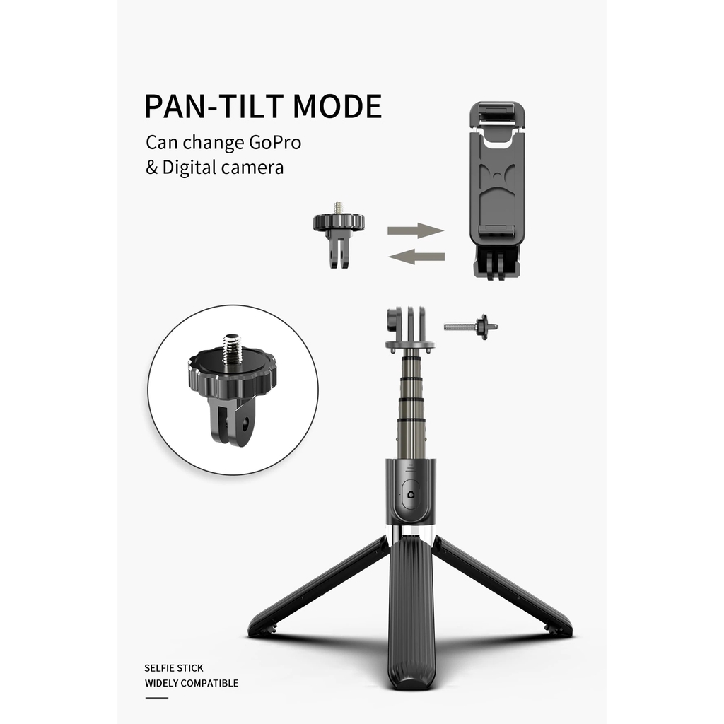 Gậy Selfie L03 Bằng Nhôm Với Remote Điều Khiển 3 Trong 1 Cho Điện Thoại Thông Minh / Gopro | BigBuy360 - bigbuy360.vn