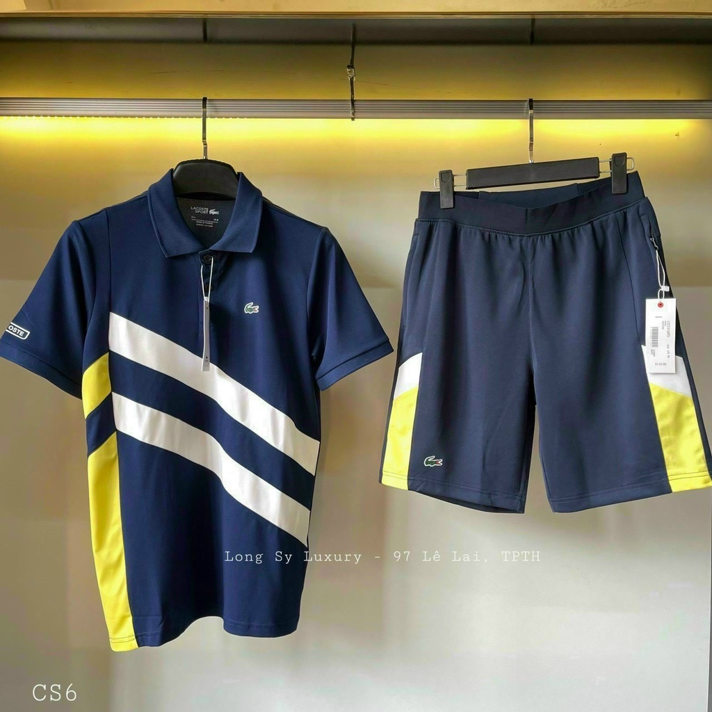 Bộ thể thao nam áo polo phối màu độc đáo , bộ quần áo hè nam chất vải gai thái siêu thoáng mát .