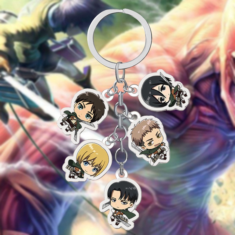 flowersqueen Móc Khóa Kim Loại Phong Cách Phim Attack On Titan