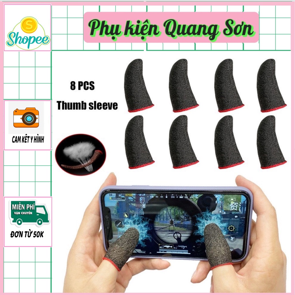 Găng Tay Chơi Game Chống Mồ Hôi - Tăng Độ Nhạy Cảm Ứng - Co Giãn Tốt Hỗ Trợ Chơi Game PUBG, Liên quân...