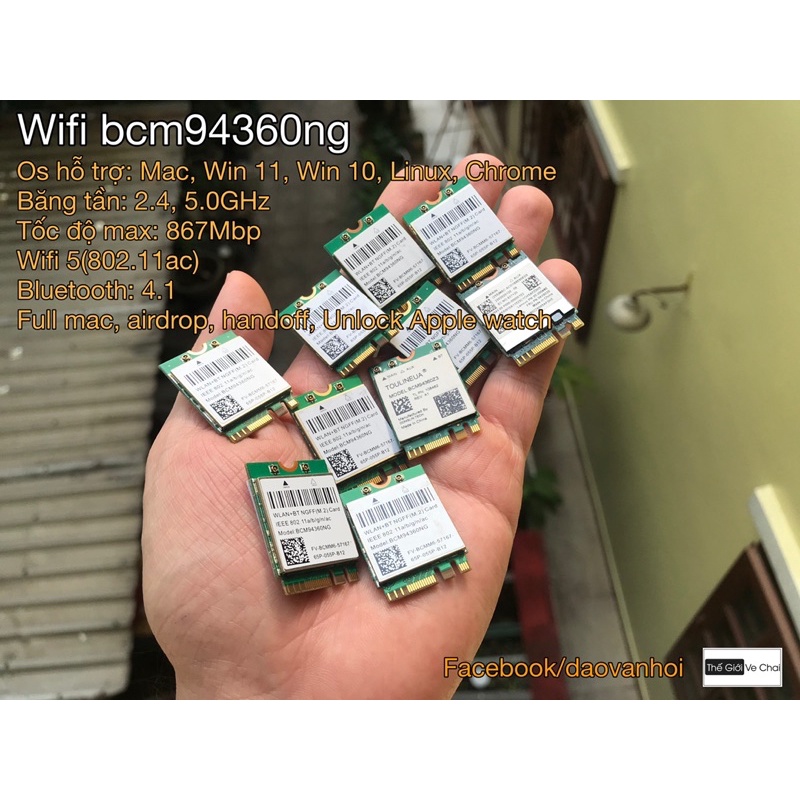 Card wifi bcm94360ng cho máy tính hackintosh