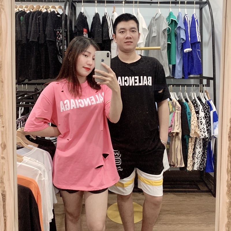 Chất mát, Không xù-Thun Quảng Châu ver rách,nữ tay lỡ form rộng dấu quần hình chữ B.Len. rách siêu đẹp