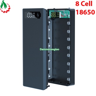 Box sạc dự phòng 8 cell 18650 hỗ trợ sạc nhanh QC3.0 (Không pin)