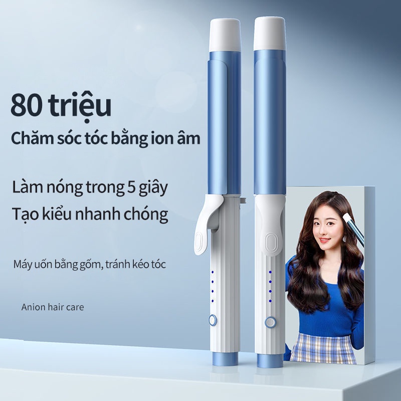 Máy Uốn Tóc Chuyên Nghiệp Chỉnh Nhiệt Trục Phủ Ceramic Tặng Kẹp | Shopee  Việt Nam